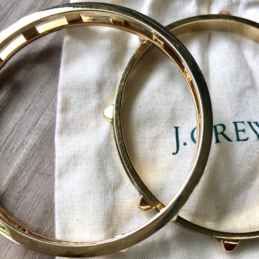J. Crew Gold & Black Tone Bangle Bracelets - Picture 5 of 5